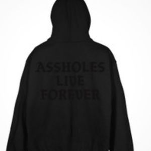 Assholes live forever blackout hoodie